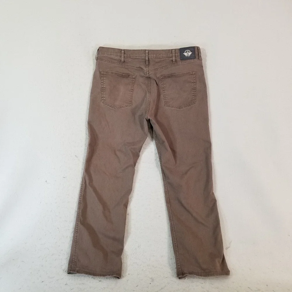 Levi's Dockers jeans men's 38x30 regular straight brown stretch denim pants